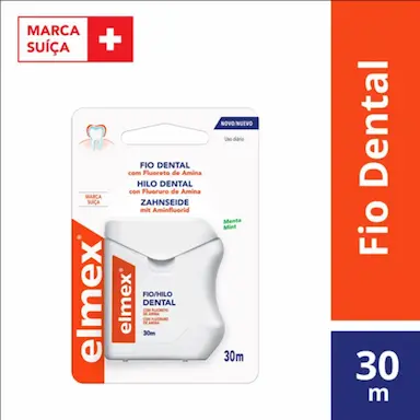 Fio Dental Elmex Sabor Menta com 30 metros