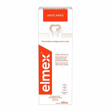 Enxaguante Antisséptico Bucal Elmex Anticáries com 400ml