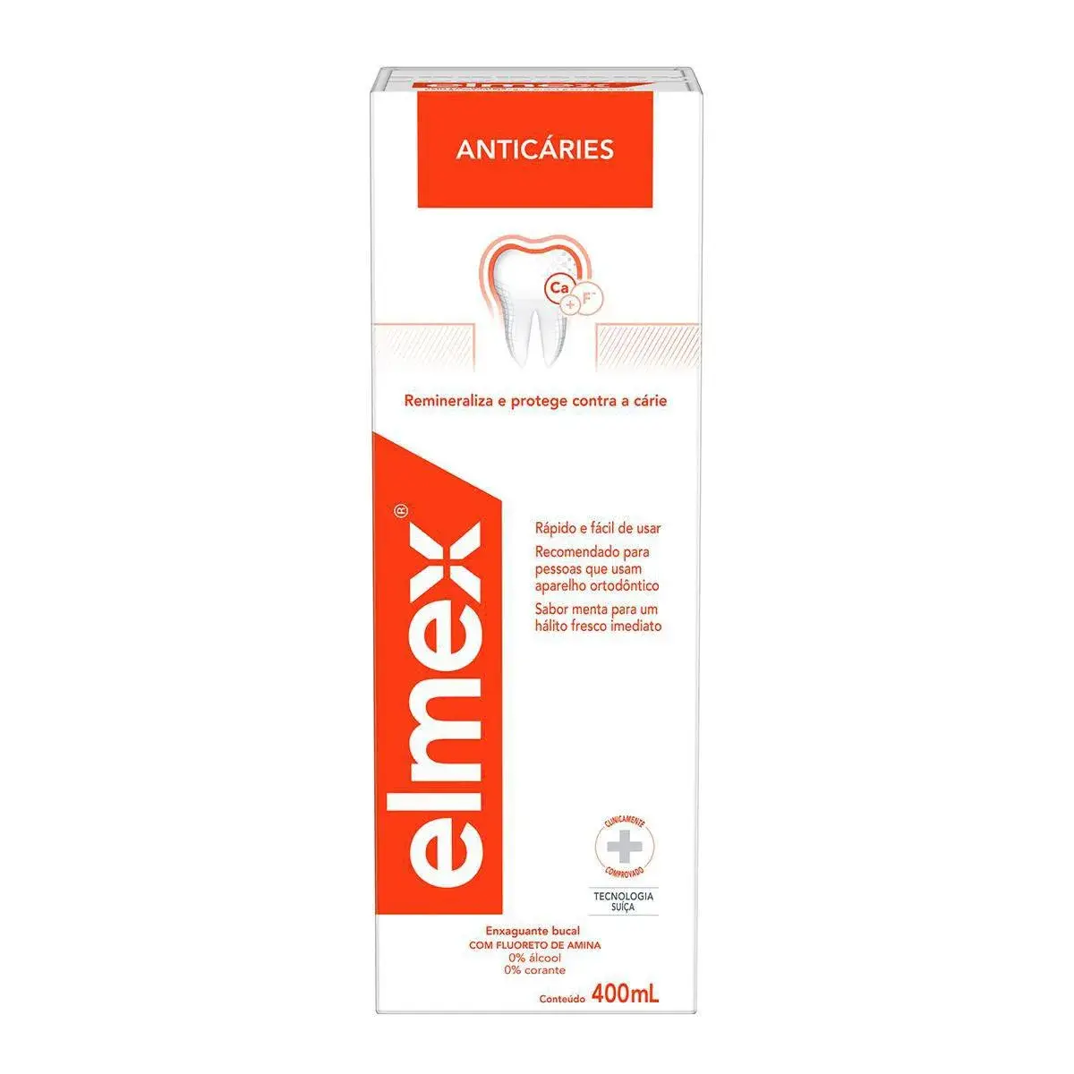 Enxaguante Antisséptico Bucal Elmex Anticáries com 400ml