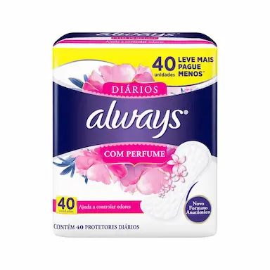 Protetor Diário Always com Perfume com 40 unidades