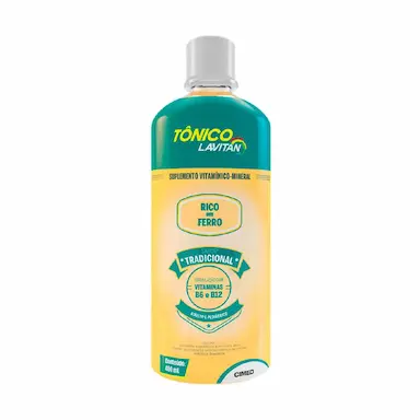 Suplemento Vitamínico Mineral Tônico Lavitan Sabor Tradicional com 400ml