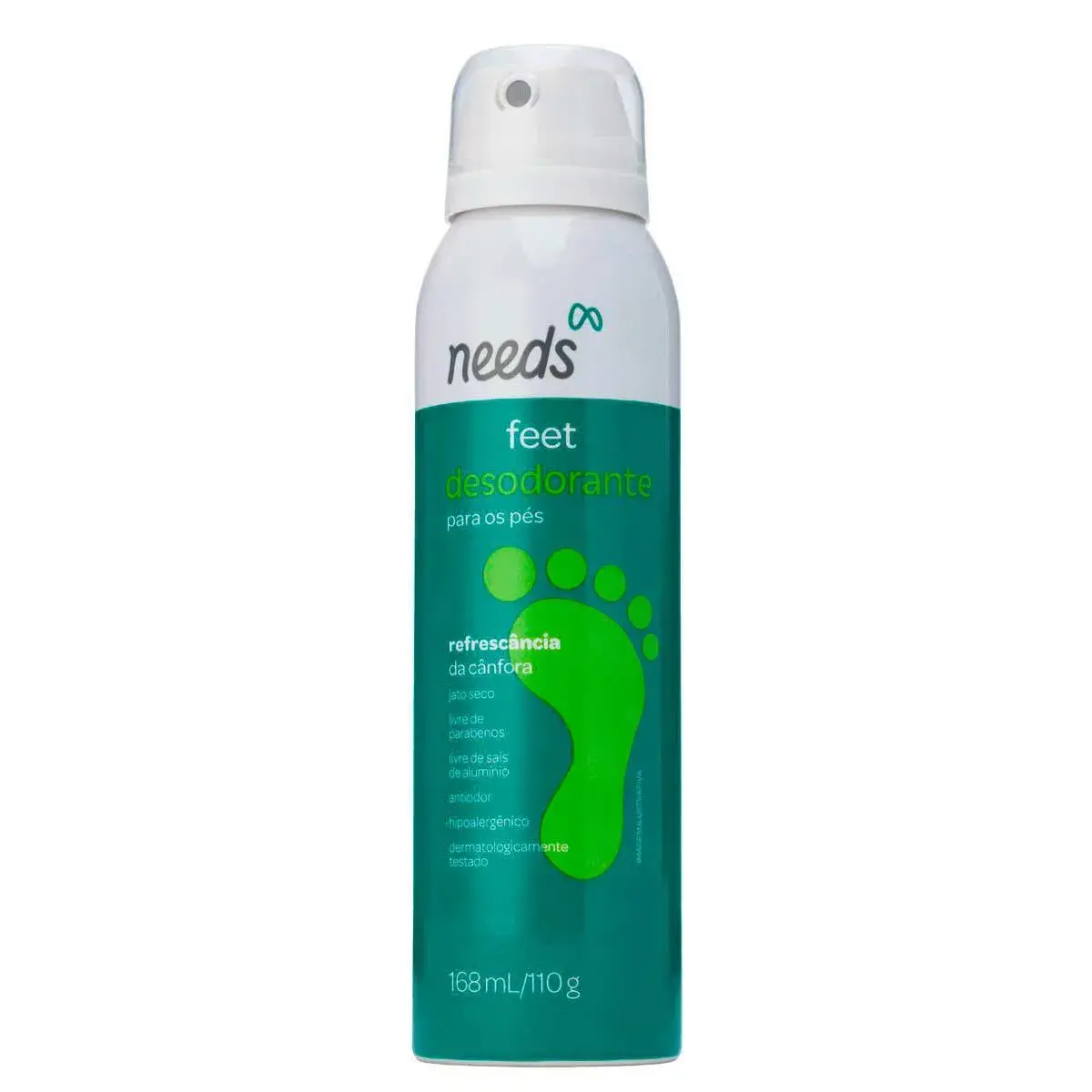 Desodorante para os Pés Needs Feet Jato Seco Cânfora com 110g