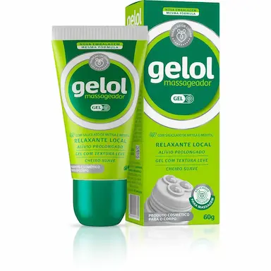 Gel Relaxante para Massagem Gelol com 60g