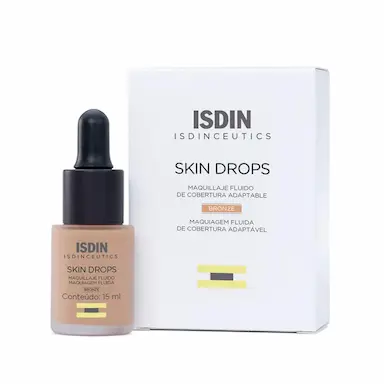 Base Líquida Isdin Skin Drops Cor Bronze com 15ml