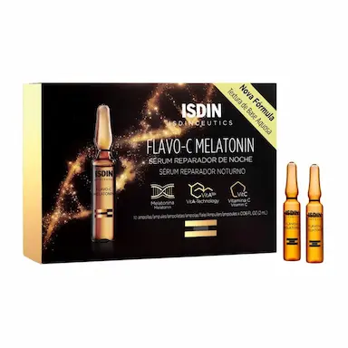 Sérum Reparador Noturno Isdinceutics Flavo-c Melatonin com 10 Ampolas