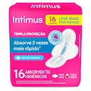 Absorvente Intimus Tripla Proteção Cobertura Suave Com Abas com 16 unidades