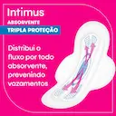 Absorvente Intimus Tripla Proteção Cobertura Suave Com Abas com 16 unidades