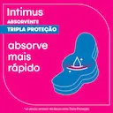 Absorvente Intimus Tripla Proteção Cobertura Seca com Abas com 16 unidades