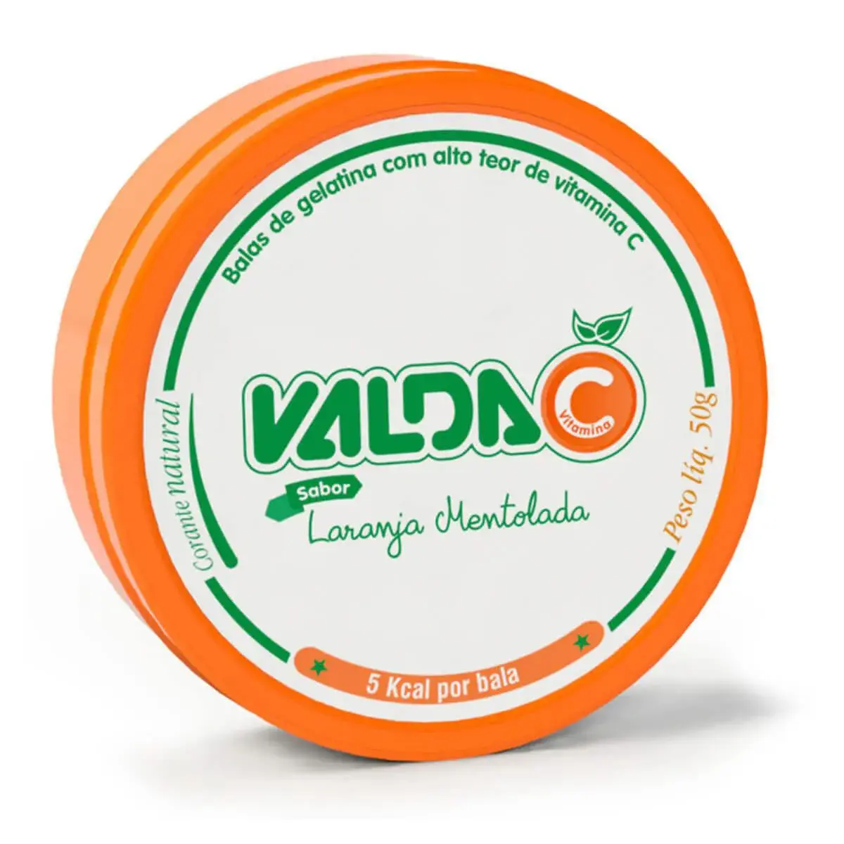 Balas de Gelatina Vitamina C Valda C Laranja Mentolada 50g