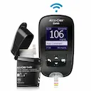 Kit para Controle de Glicemia Accu Chek Guide com 1 monitor de glicemia + 10 tiras-teste + 1 lancetador