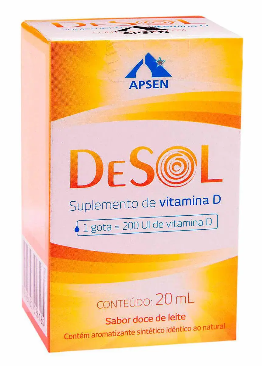 Vitamina D 200UI DeSol Solução Oral Gotas 20ml