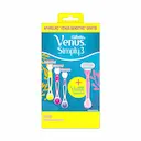 Kit Gillette Venus Simply Aparelho de Depilar Descartável com 3 unidades + 1 Gillette Venus Sensitive Grátis