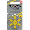 Pilha para Aparelho Auditivo 10 Rayovac Extra Advanced com 6 unidades