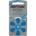 Pilha para Aparelho Auditivo 675 Rayovac Extra Advanced com 6 unidades