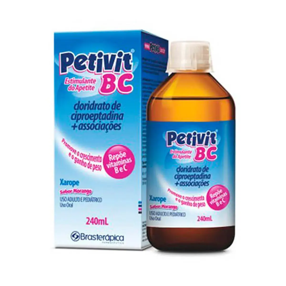 Estimulante do Apetite Petivit BC Morango Xarope com 240ml