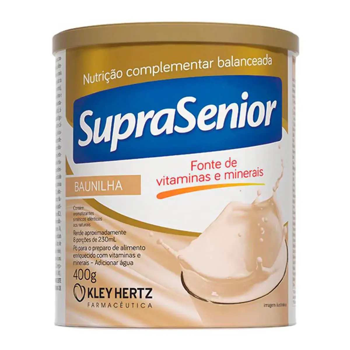 Suplemento Alimentar em Pó SupraSenior Baunilha com 400g