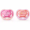 Chupeta Philips Avent Ultra Air 6 a 18 meses Rosa com 2 unidades