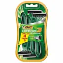 Barbeador Descartável Bic Comfort 3 Sensitive com 4 unidades