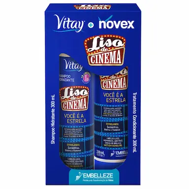 Kit Novex Vitay Liso de Cinema Shampoo + Tratamento Condicionante com 300ml cada