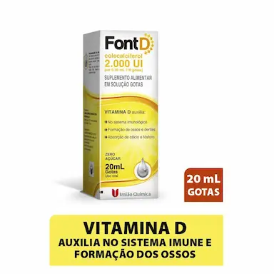 Vitamina D Font D 2000UI Gotas com 20ml