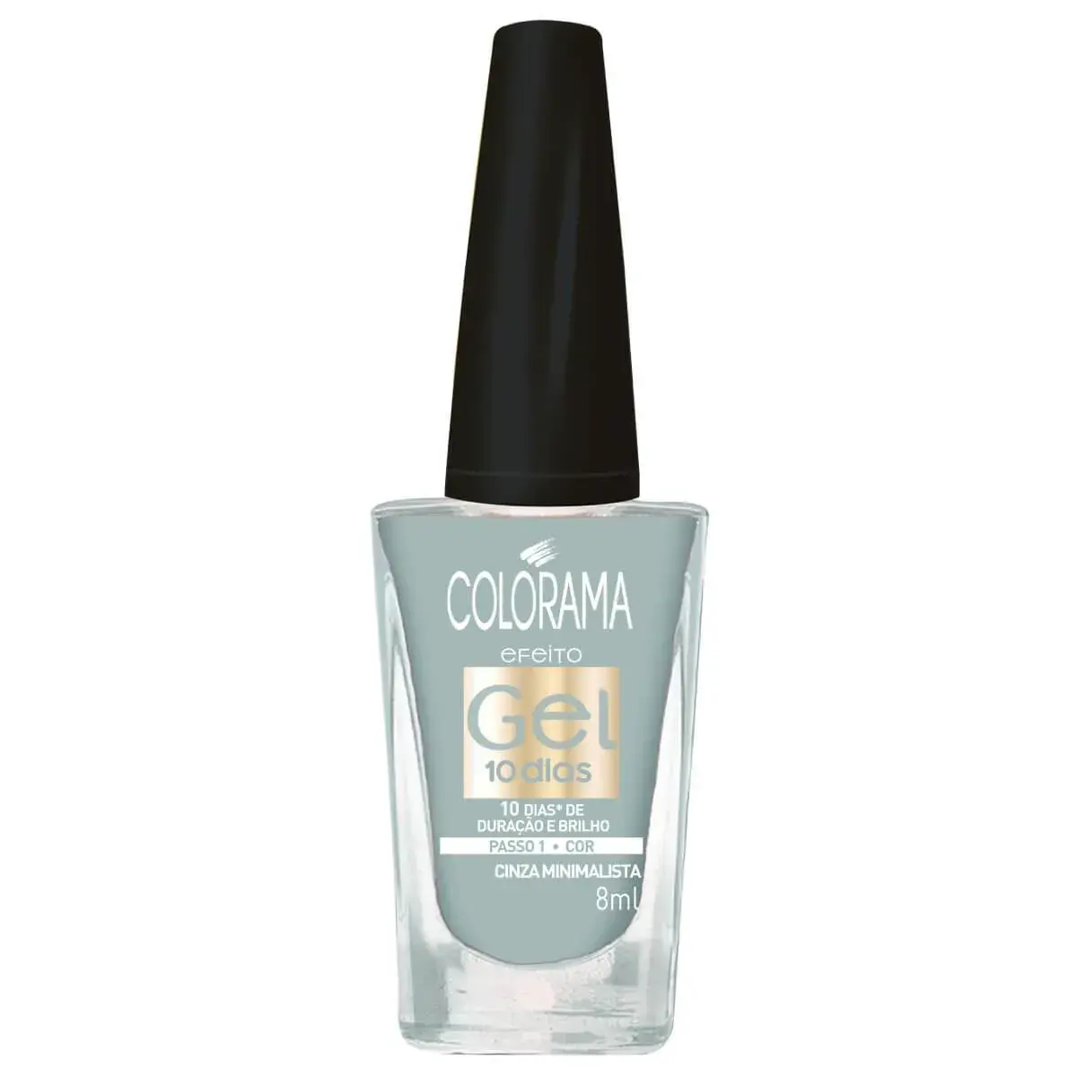Esmalte Colorama Efeito Gel Cor Cinza Minimalista com 8ml