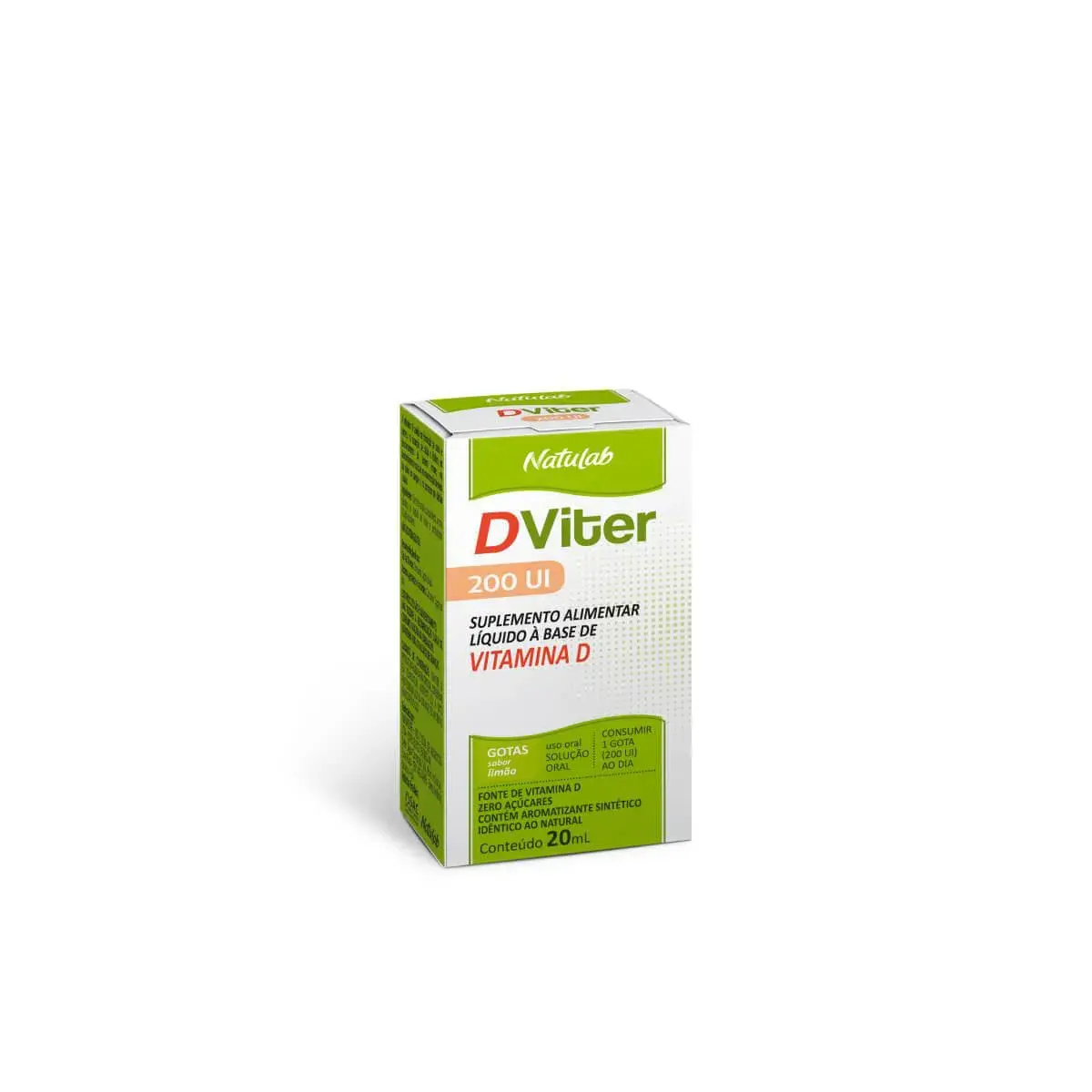 Vitamina D Dviter 200UI Sabor Limão com 20ml