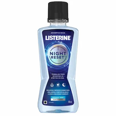 Enxaguante Antisséptico Bucal Listerine Night Reset Zero Álcool com 400ml