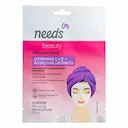 Máscara Facial Needs Beauty Vitaminas com 1 unidade