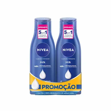 Kit Loção Hidratante Nivea Body Milk com 2 Unidades