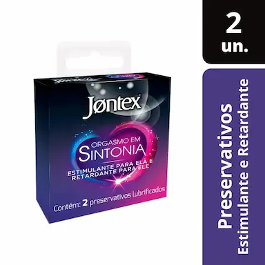Camisinha Jontex Orgasmo em Sintonia Texturizado Retardante com 2 unidades