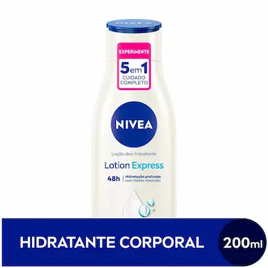 Loção Hidratante Nivea Lotion Express Minerais Marinhos Pele Normal a Seca 200ml