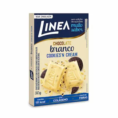 Chocolate Branco Cookies'N Cream Linea Zero Açúcar com 30g