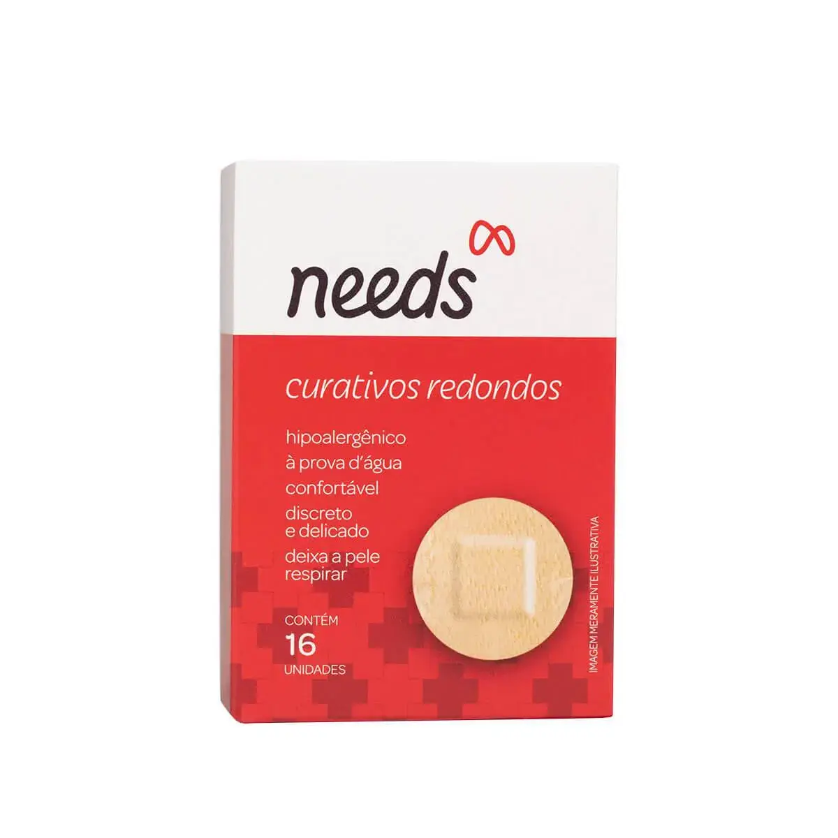 Curativo Redondo Needs À Prova D'Água com 16 unidades