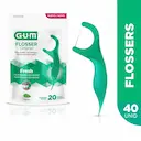 Fio Dental com Cabo G.U.M Flosser Original com 20 unidades
