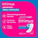 Absorvente Intimus Tripla Proteção Cobertura Suave Sem Abas com 8 unidades
