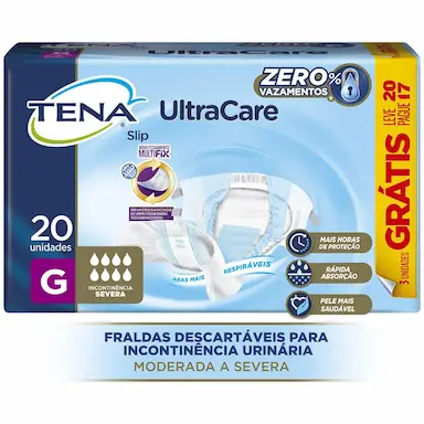 Fralda Adulto Tena Slip UltraCare G 20 unidades