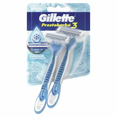 Gillette Prestobarba 3 Cool Barbeador Descartável com 2 unidades