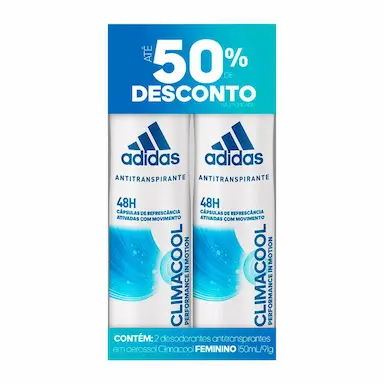 Kit Desodorante Aerosol Adidas Climacool Feminino com 2 unidades