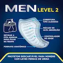 Absorvente Masculino para Incontinência Urinária Tena Men Nível 2 Médio com 10 unidades