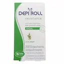Cera Depilatória Facial Depi Roll Resistance Algas com 16 folhas prontas + 1 sachê pós-depilatório