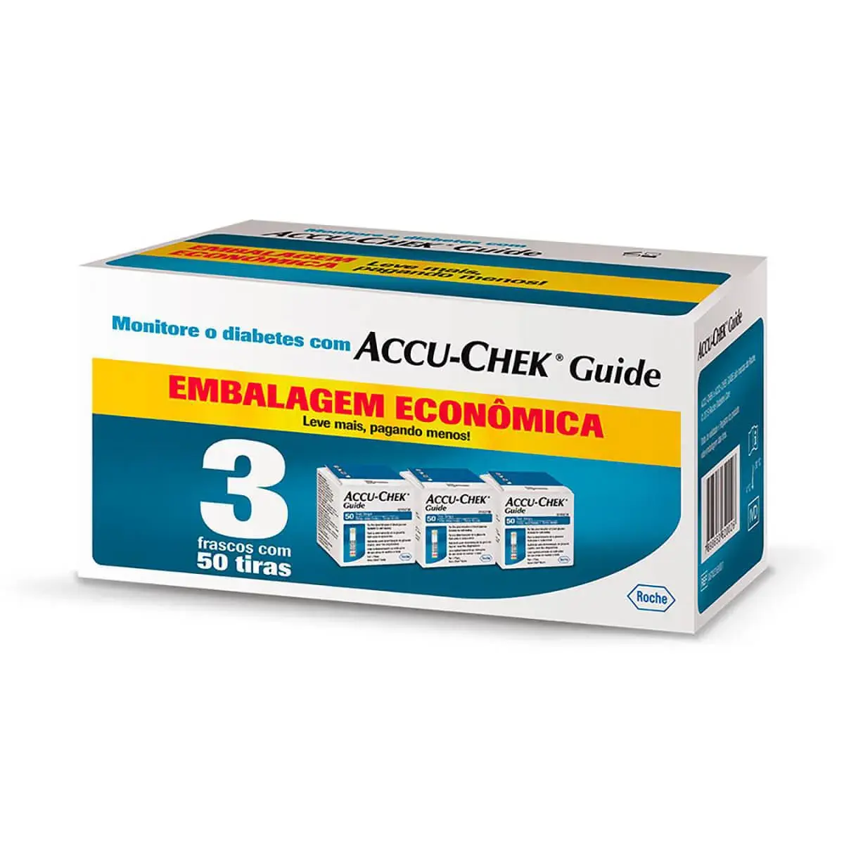 Tiras para Controle de Glicose Accu-Chek Guide - 3 Caixas com 50 unidades cada