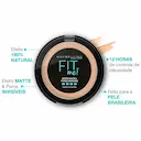 Pó Compacto Maybelline NY Fit Me B03 Médio Claro Bege Efeito Mate com 1 unidade