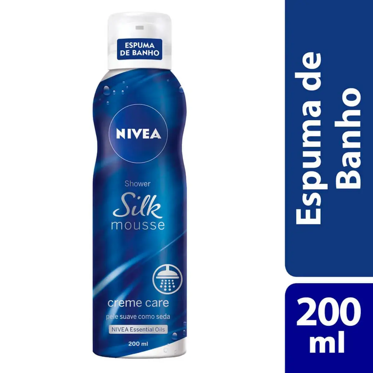 Espuma de Banho Nivea Creme Care Silk Mousse com 200ml