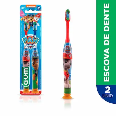 Escova de Dente Infantil G.U.M Patrulha Canina 3+ Anos Macia com 2 unidades
