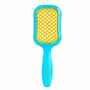 Escova de Cabelo Desembaraçante Océane Joy Brush Raquete Vazada Azul com 1 unidade