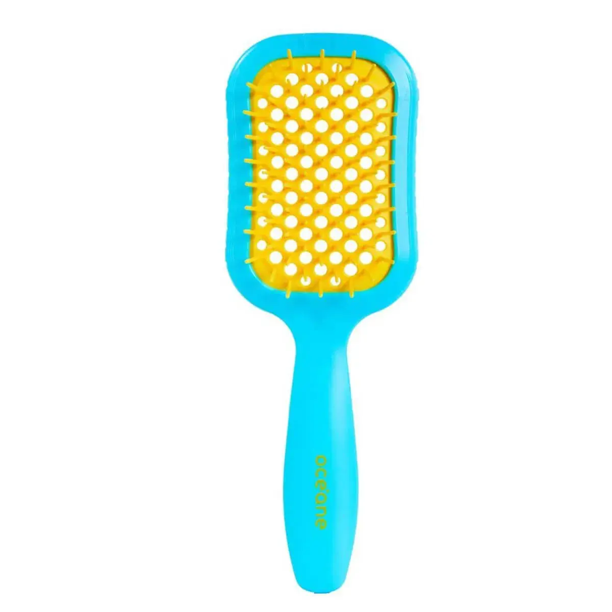 Escova de Cabelo Desembaraçante Océane Joy Brush Raquete Vazada Azul com 1 unidade