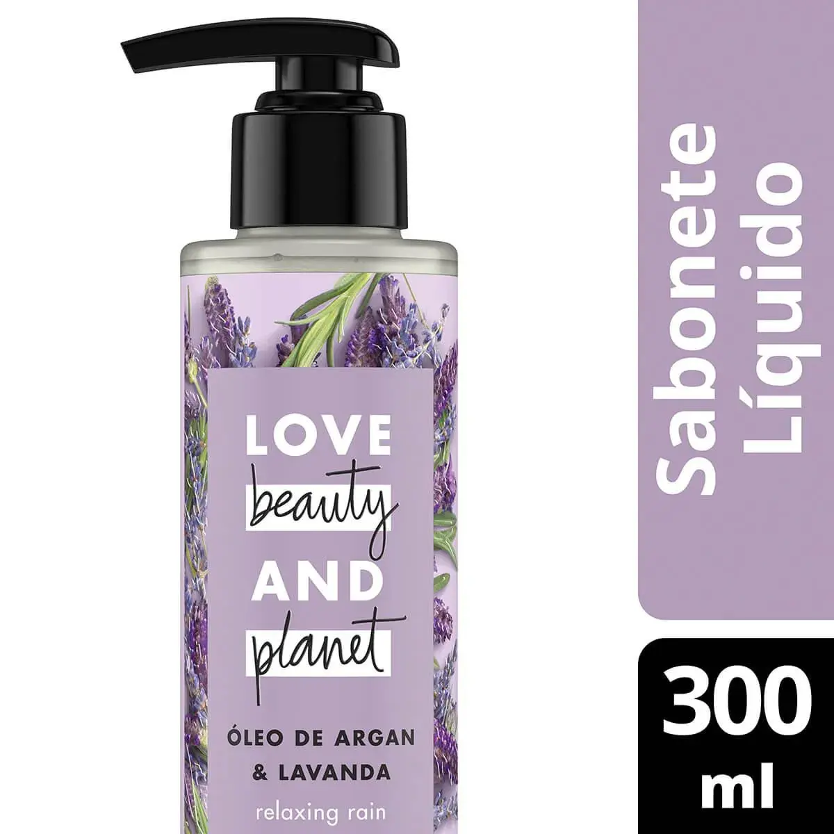 Sabonete Líquido Love Beauty And Planet Relaxing Rain Argan & Lavanda com 300ml