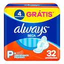 Absorvente Always Seca P com Abas 32 unidades