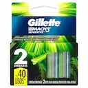 Carga para Aparelho de Barbear Gillette Mach3 Sensitive com 2 unidades
