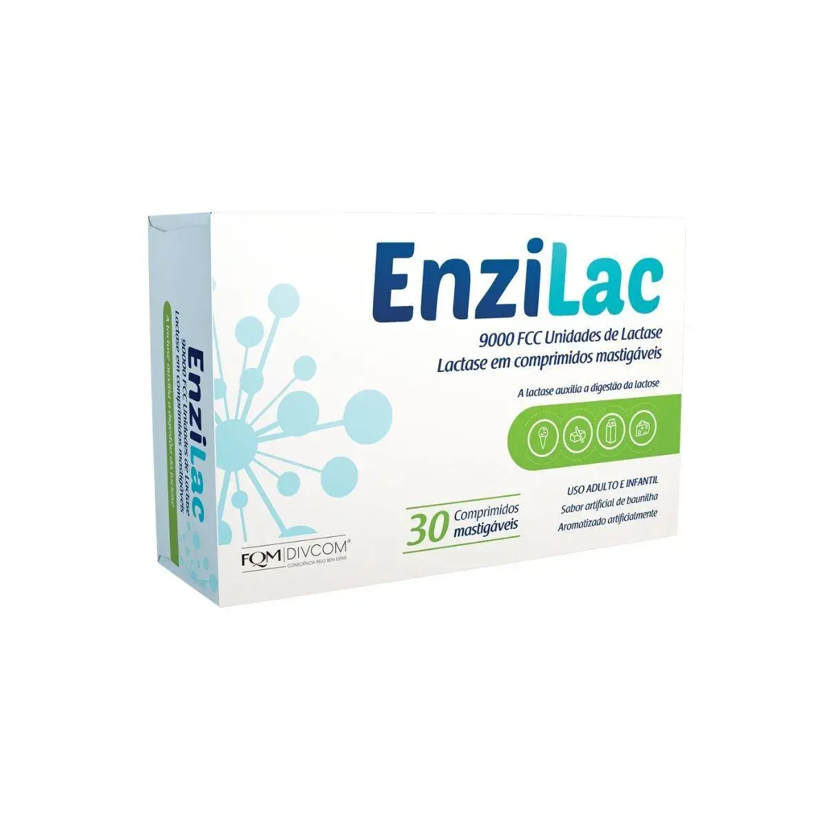 Enzilac 9000UI com 30 comprimidos mastigáveis